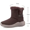 Boots 2022 Winter Fluffy Fur Snow Fashion Women Warm Plush Flat Cozy Ankle Booties Faux Suede Non Slip Thick Bottom Cotton Shoes