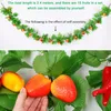 Party Decoration Artificial Fruit Berry Rattan Realistic Peach Grape Apple Wreaths Autumn Simulation Garlands Garden Wall Fall