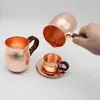 Cups Saucers 4PCS/1Set Pure Copper Handmade Coffee Tea Set Turkish Greek Arabic Pot