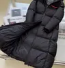 Prado algodão jaqueta feminina longo com capuz quente inverno casaco de couro na altura do joelho para baixo jaqueta moda casual marca feminina inverno topo - pd1241