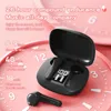 JS36 mobiltelefonörlurar Bluetooth-headset Macaron Multi-färg Trådlös headset Power Display Stereo Vattentäta öronsnäckor med laddningsfack