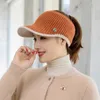 Бейсболки зимние шапки для женщин пустой топ вязаная Casquette Femme козырьки дамы Gorras осень бейсбол