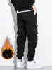 Pantalon pour hommes Hiver Multi-poches Cargo Hommes Épais Chaud Streetwear Plus Taille Noir Joggers Mâle Casual Coton Pantalon 6XL 7XL 8XL 221008