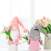 Decora￧￣o de Natal Spring Tulip Gnomes Plush an￣o DOLL DOLL Toy Home Kitchen Ornamentos do Dia das M￣es JNB16111