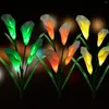 Calla Lily Rose Outdoor LED Solar Light RGB Color Garden Flower Lampada decorativa impermeabile alimentata Yard Prato Pathway Wedding