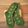 Men's Socks Fashion Cotton Cartoon Material Kawaii Ms. Couple Leisure Retro Harajuku Fun Green