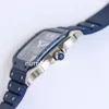 WSSA-0048 Herenhorloge GF Groot model PVD-ring Blauwe rubberen band Zwitsers Cal.1847 MC Automatisch uurwerk 28800vph Saffierkristal Luxe polshorloge Waterbestendigheid