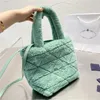 Stijlvolle wollen draagtassen boodschappentas pocket koppeling totes zachte touch pluche tote handtassen ontwerper winteravondtas