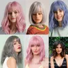Synthetic Wigs Wig simulation hair headset women's wig hat air Liu Haihai ripple medium long female curly hair chemical fiber 221010