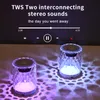 En gros AI Smart Bluetooth Haut-Parleur Coloré Atmosphère lumières TWS Coloré Mini Audio Dialogue Vocal Contrôle Intelligent D19