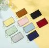 10pcs Card Holder Pu Leather Mini Business ID Credit Card Case Women's KeyChain