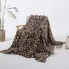 Blankets Elegant Leopard Design Fuzzy Blanket Sheets Super Soft Fur Crystal Short Plush Bedding Sofa Cover 130 160cm/160 200cm