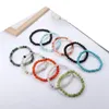 4mm 6mm 8mm Natural Stone Strands Beaded Elastic Charm Armband For Women Men Bangle Handgjorda Yoga smycken