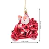 Christmas Decorations 2pcs Santa Claus Adorns Lovely Car Pendants Xmas Tree Hanging