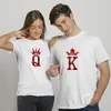 Women's T Shirts Man Women Couple Summer Shirt Funny K Q Printing Black Date Clothing Tee Tops Short Sleeve Tshirts Lover Brand Clothes