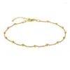 Cadlet Aide 925 Sterling Silver Boemia perle Cana Caramella di gioielli per le gambe per le donne Accessori Summer Beach