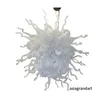 Clever Design Zeitgenössische mundgeblasene Hängelampen AC 110 V 240 V Murano-Stil Glas Dale Chihuly Art Weiße Glaslampe Hängeleuchte LR455