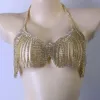 Other Stonefans Sexy Tassel Body Chain Bra Harness for Women Luxury Crystal Lingerie Bikini Jewelry Chest Body Jewelry 221008