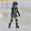 Knie pads Kids ellebogen set - 6pcs beschermende versnelling verstelbare ademende lucht gaasstof gebruikt voor rolschaatsenfiets