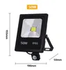 Rörelsesensor LED -strålkastare 220V 50W 30W 10W utomhus LED Spotlight Flood Light Wall Lamp Reflektor IP65 Vattentät belysning9314815