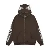 Hoodie sweatshirt jas y2k streetwear grunge letter print rits met capuchon coat 2022 vintage harajuku casual katoenen tops