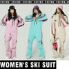 Skiing Jackets 2022 One Piece Ski Suit Women Outdoor Sports Snowboard Jacket Men Thermal Overalls Jumpsuit Set Windproof Waterproof