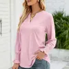 Womens Tops V Neck Fashion Puff Long Sleeve Tshirts Casual Loose Fit Cute Tunic Tops 2210101