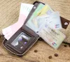 DHL50pcs Brieftaschen Männer Retro PU Der Turm Druckt Zwei Faltbare Quadratische Business Kurze Kreditkarte Halter