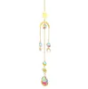 Garden Decorations Sun Catchers Hanging Crystal Ball Beaded Ornament Window Patio Lawn Moon Star Pendant Glass Prism Rainbow Wind Chimes SN4948