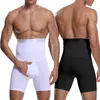 Body Shapers pour hommes Shorts de contrôle du ventre pour hommes Taille haute Sous-vêtements amincissants Ceinture ventrale solide Boxer Briefs Perte de poids Pantalon court