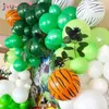 Other Festive Party Supplies 109pcs Jungle Safari Theme Balloon Garland Kit Animal Balloons Palm Leaves for Kids Boys Birthday Baby Shower Decor 221010