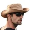 Berets Windproof Outdoor 2022 Summer Męski Kapelusz Męski Łowotki Hating Hats Men Anti UV Sun Cap Ochrona Panama Safari Hunting Sunhatber