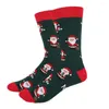 Men's Socks Sale Christmas Father Letter Print Unisex Santa Crew Happy Dress