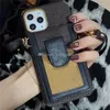Luxury Phone Cases for iphone 13 pro max case designer Letter Print 12 11 with Apple 12Mini 11P X XR XSMax 7/8 plus Cover Card Pocket Wallet Handbag Case Leather Brown