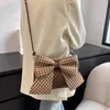 الأكياس المسائية نساء كتف أنيقة الموضة رسول كروس كأس Bowknot بو الجلود الصغيرة مربع محفظة زخرفية