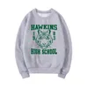 Damen Hoodies Sweatshirts Vintage Hawkins High School Sweatshirt Stranger Things inspirierte Sweatshirts Männer Frauen Streetwear Hoodie Hawkins Class of 1983 221010