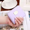 Wallets High Quality Women Wallet Metal Sheets Decorate PU Leather Zipper Short Coin Purse 2022 Bag Girl