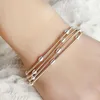 Bangle Fashion Jewelry Women's Charm Gift Metal Carbon Steel Wire Spring Ball Multi-Layer Combination Blandad färgarmband Set