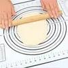 Table Mats Silicone Baking Sheet Rolling Dough Pastry Cakes Bakeware Liner Pad Mat Oven Pasta Cooking Tools Kitchen Accessories