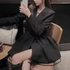 Casual Dresses Black Blazer Dress Women Long Sleeve Autumn Mini Elegant Party Female High Waist Korean Sexy Club Office Lady 2022