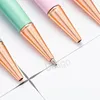 Metal Ballpoints Pen With Flower Student Writing Ballpoint Business Signatures Pen Office School Supplies Festival Gift Pens BH7707 TYJ