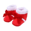 Boots Infant Toddlers Baby Winter Shoes Non-slip Soft Sole First Steps Walkers For Girls Thickened Plush Snow Kids Foot Wear