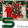 Fiori decorativi 2,7 m Decorazioni natalizie Rattan Fiore artificiale Ornamento per albero Ghirlanda per esterni Ghirlanda Ciondolo Forniture per feste di Natale Porta