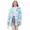 Women's Fur ZADORIN Macaron Hairy Faux Coat Women Plus Size Bohemian Long Coats Fluffy Jacket Winter Outerwear