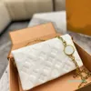 Designer -Handbag Purse Clutch Shoulder Bags Pochette Purses Soft Sheepskin Leather Color Embossed Letter Multi-layer Pouch Removable Chain