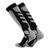 Sports Socks 1 Pair Thermal Breathable Skiing Cotton Anti-slip Stretchy Hiking For Winter