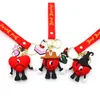 PVC Keychains dåliga kaninband Mjuka spänne dekorationer charm för barn designer tecknad väska hänge