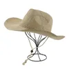 Cappello da sole Beach Summer Cappelli di paglia per donna Panama Western Cowboy Antivento Protezione solare Uomo Donna Cappello da spiaggia Sombreros De Mujer