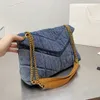 Bolsas de noite jeans Loulou Puffer Designers Bag Bag feminino Moda Jeans Bolsas de ombro de jeans Bolsa de designer de luxo bolsa 02