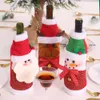 Christmas Wine Bottle Cover Cartoon Sweater Santa Reindeer Snowman Red Wine Bag Xmas Party Decorations Table Ornaments RRE14824